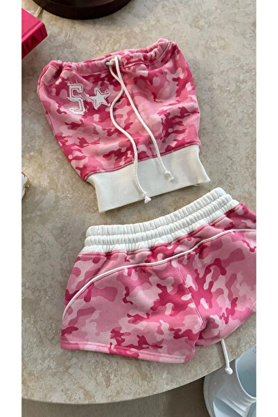 Bravebell Camo Strapless Shorts Set