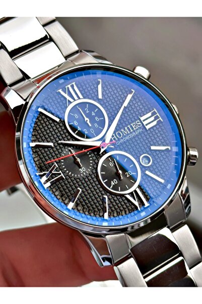 Homies Silver Color Functions Active Fashion Men's Wrist Watch + Bracelet wit...