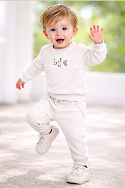 Stylein Baby Unisex Ribbed Tracksuit Set – Exciting Print