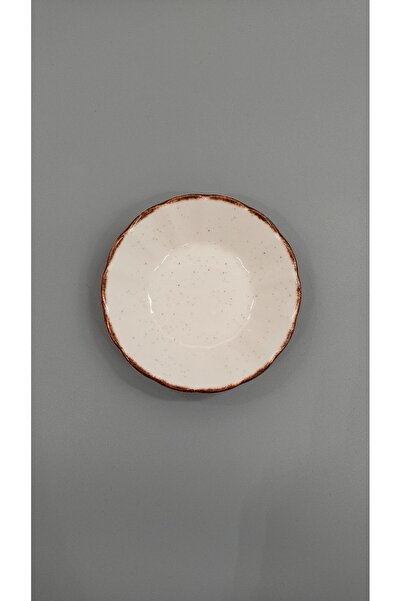 Güral Porselen 12 Pieces Acem 10 cm Tea Plate Side Brown Color 58Kh