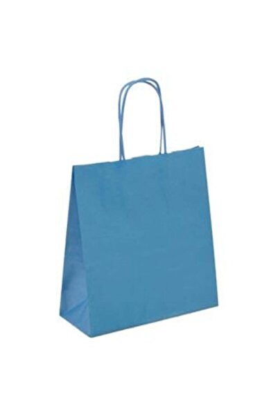 SHOPIENS Geantă cadou din hârtie kraft turcoaz 36 x 12 x 41 cm