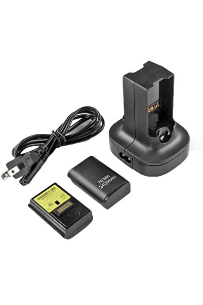 zola Stație de andocare, pentru baterii XBOX 360, cu 2 indicatoare LED, neagră