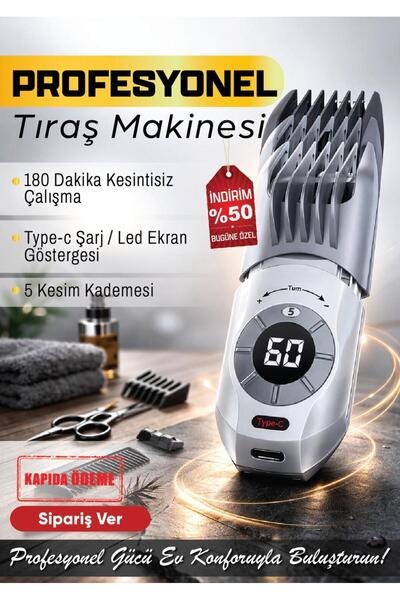 38 MBM 5 Kademeli Ayarlanabilir Şarjlı Tıraş Makinesi