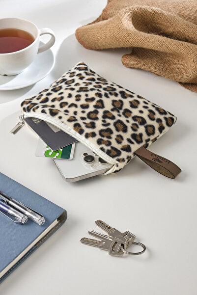 Loselya Soft Fabric Leather Label Luxury Wallet Phone Credit Card Keychain Coin