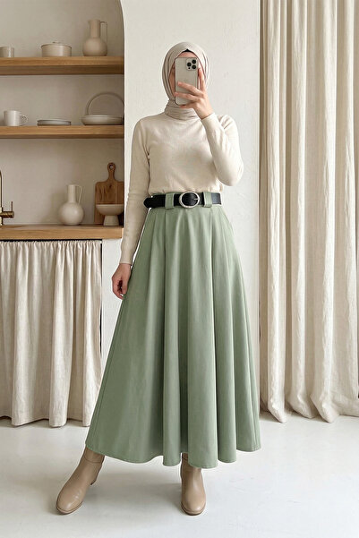 MODAQU Φούστα Tivil με Ζώνη φερμουάρ στο μπροστινό μέρος Με πιέτες Με τσέπες ...