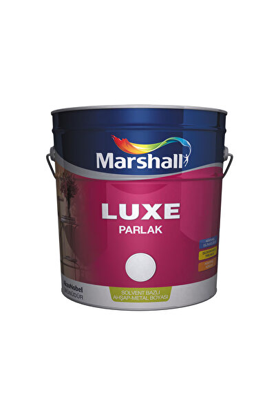 Marshall Luxe Aqua Parlak Beyaz Su Bazlı Ahşap Metal Duvar Boyası 0,75 L