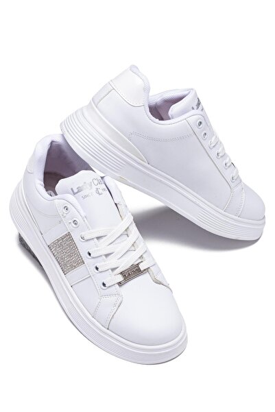 lady classy Women's Stone Detailed High Sole Casual Shoes Sneaker