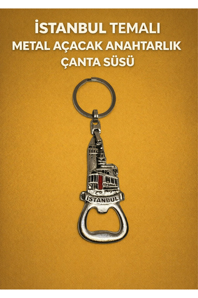 onyyapim Istanbul Themed Metal Bottle Opener Keychain Ç Bag Ornament