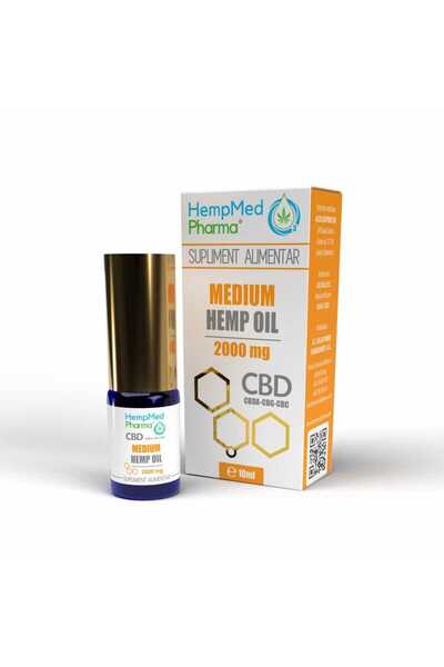 Hempmed Pharma Ulei de cânepă mediu – 2000 mg – 10ml