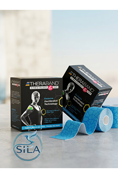 THERABAND Two packs of Theraband Kinesiology Sports Tape - Blue.