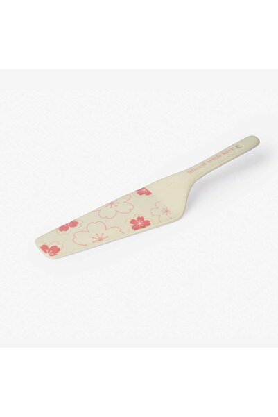 Flying Tiger Copenhagen Çiçek Desenli Beyaz Seramik Spatula