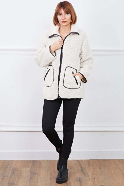 zenne Zippered Plush Coat
