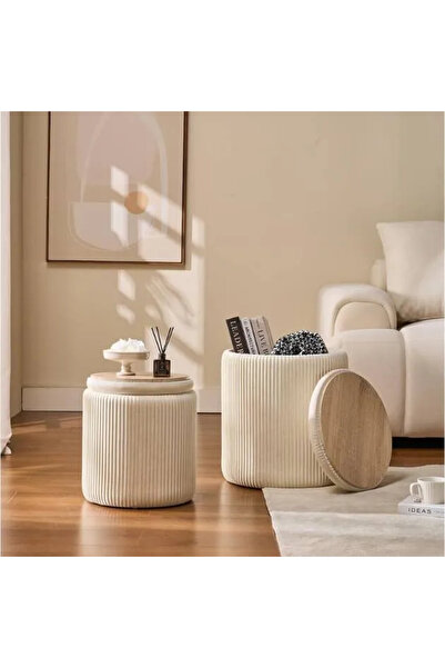 SMANIA Tabura™ Double-Lid Storage Ottoman Set