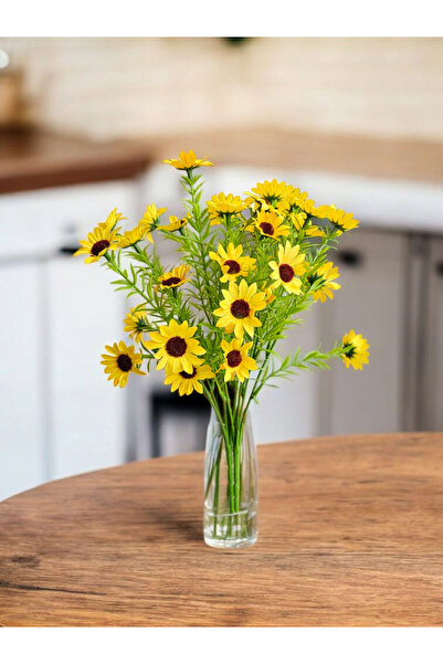 MD Aspiz Flowers 2 Adet Yapay Papatya Demeti Dekoratif Çiçek Buketi 5li vazo ...