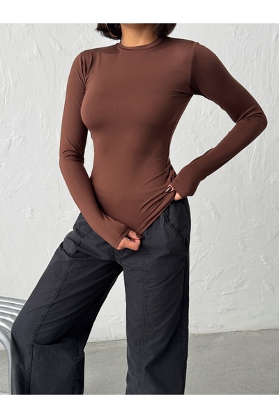 KAPHONE Women's 0 Collar Long Sleeve Blouse