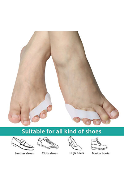 Choice7 White-4Pcs Pexmen 2/4Pcs Pinky Toe Separator and Protectors Gel Toe S...
