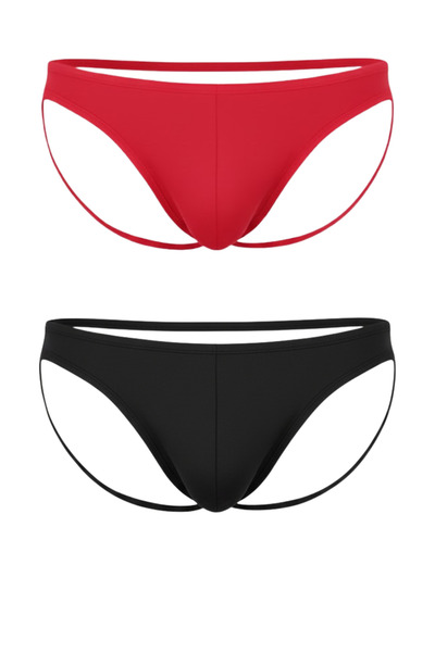 shoppingfestr Fantezi Arkası Açık Seksi 2'li Erkek Külot BC4625 - Mariposa Se...