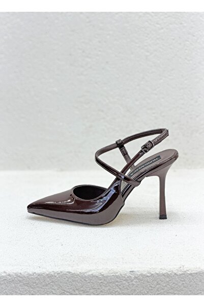 NUR KARACA Y-402 PANTOFI STILETTO DE DAMĂ CU BĂRĂ DESCHISĂ LA SPATE 9CM toc s...