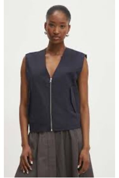 moda rüyası Pocket Detail Women's Back Elastic Vest