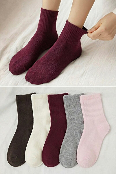 TRECH Grey multi-colored knitted cotton socks, 5-pack, Twoss21Co0015