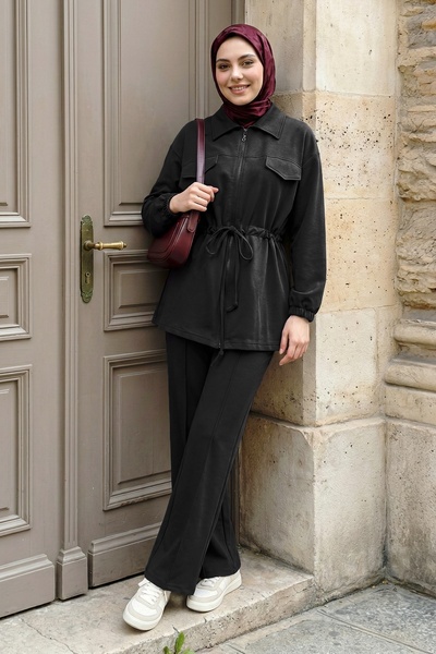 InStyle Με σούρες Μαύρο Σετ με Δύο Κορδόνια