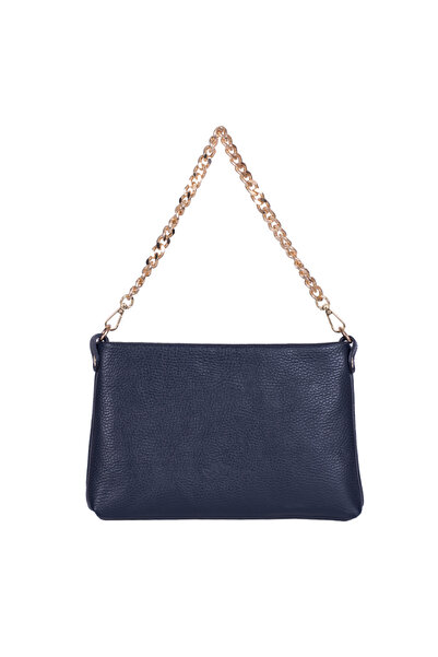 ZEVO WOMEN'S LEATHER BAG BLUE MARINE LORETA