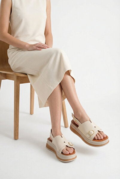 Riccon Women's Sandals 0012332 Beige