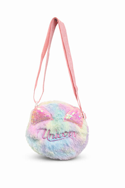 TALKAN Kız Çocuk Unicorn Peluş Çocuk Omuz Çantası – Renkli, Yumuşak ve Eğlenc...