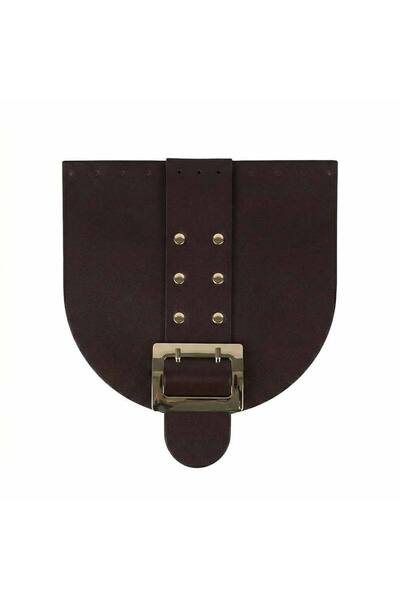 Ritzz غطاء جولد بإبزيم جلد صناعي حقيبة - بني