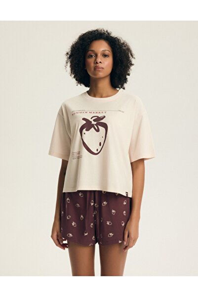 Henderson Women's Classic Pajamas Set T-Shirt & Shorts 100% Cotton Oversize S...