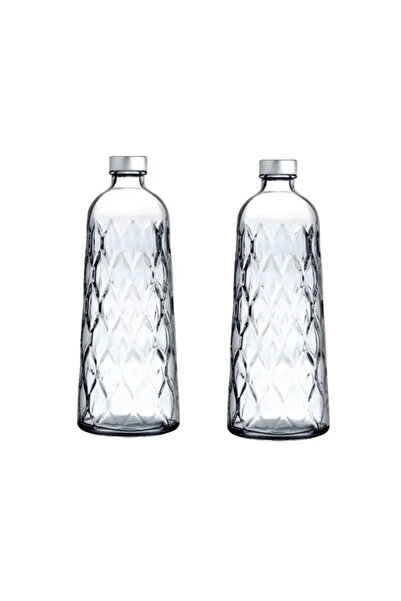 moontime alaçatı Pasabahçe Leafy Metal Kapaklı 2'li Su Şişesi, 1035cc, Sağlam...