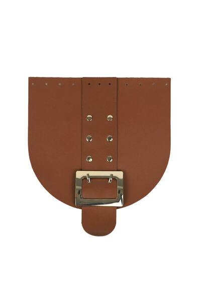 Ritzz غطاء جولد بإبزيم جلد صناعي حقيبة - تان