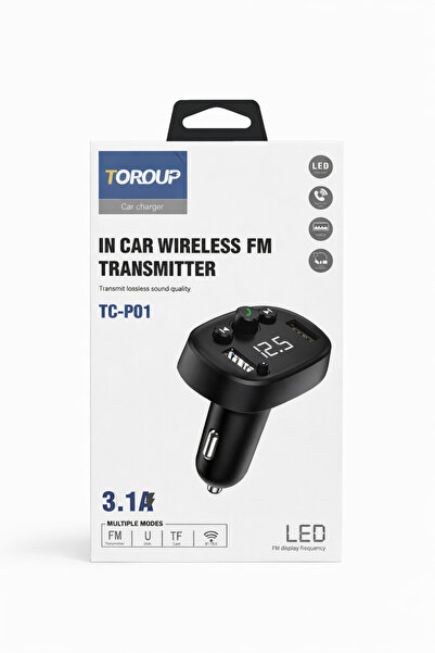 OEM Bluetooth Car FM Modulator, Transmitter, 2 USB 3.1A Ports, Hands-Free, TF...