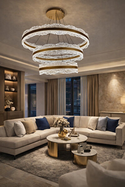 HU.STORE Chandelier of shell rings