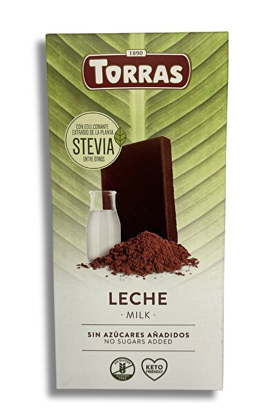 TORRAS Sugar-free and gluten-free milk chocolate (with "STEVIA"), Torras, 100g