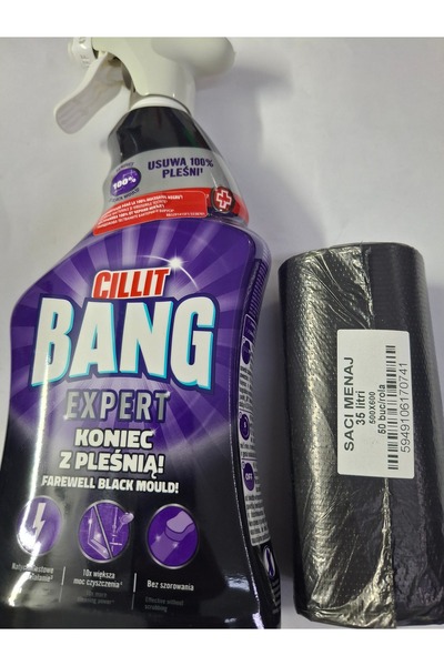 Cillit Bang Anti-mold 750ml with Pump + 35L Household Bags - 50pcs/roll, 50x6...