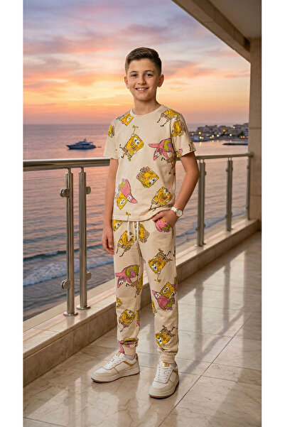h.kids طقم بيجاما "أصدقاء المرح" - بطبعة سبونج بوب