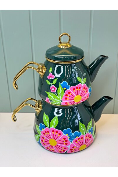 cicizuccaciye Lucas Enamel Teapot Green
