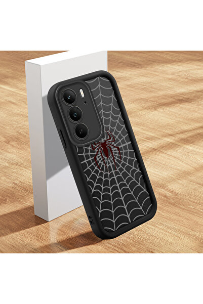 Hontinga حافظة هاتف ريلمي 14x متوافقة مع نمط العنكبوت، مصنوعة من السيليكون ال...