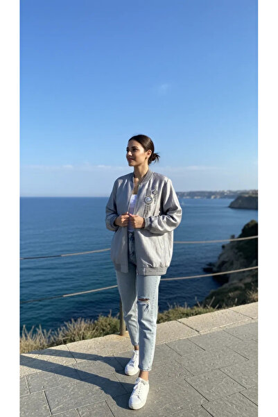 Nuss 6038 Front Stone Embroidered Cap Gray