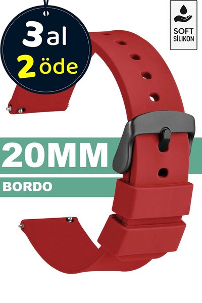 Trendburada Soft silicone watchband strap compatible with 20mm watches
