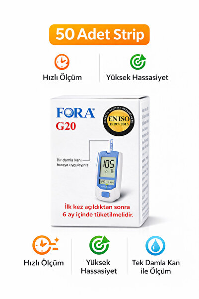 FORA G 20 Şeker Ölçüm Çubuğu 1 Kutu 50 Adet