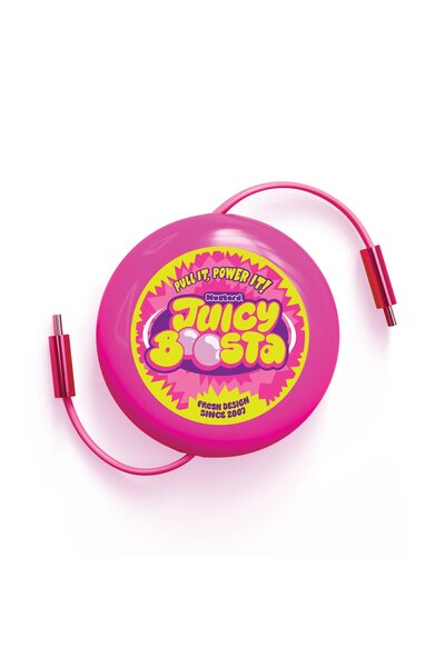 MUSTARD Juicy Boosta USB-C 100W Hızlı Şarj Kablosu - Pembe