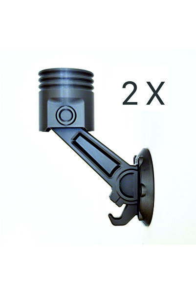 OEM Set de 2 suporti pentru casca de motocicleta PISTON MOTO, cu compartiment...