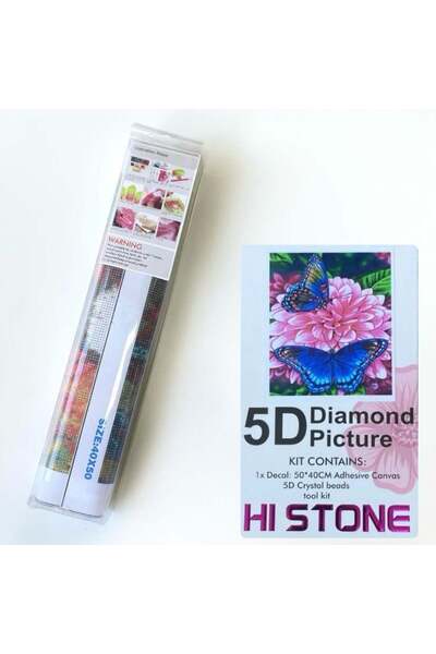 NT Boncuklu Taşlı Pano Mozaik Elmas Goblen Diamond Tablo 50 X 40 Cm Çiçek' De...