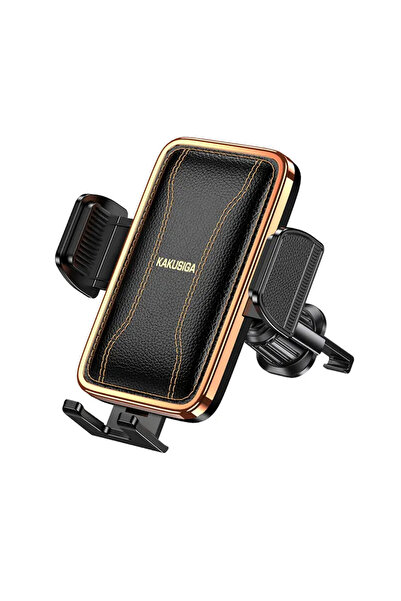 KAKU Kakusiga Car Holder KSC-1563, Air Vent Mount, Eco- Leather Surface, Black