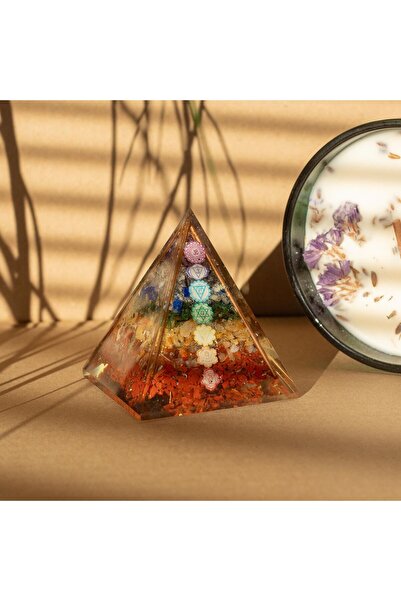 AW Gifts Orgonite Pyramid, 7x6 cm - Copper - 7 Chakra