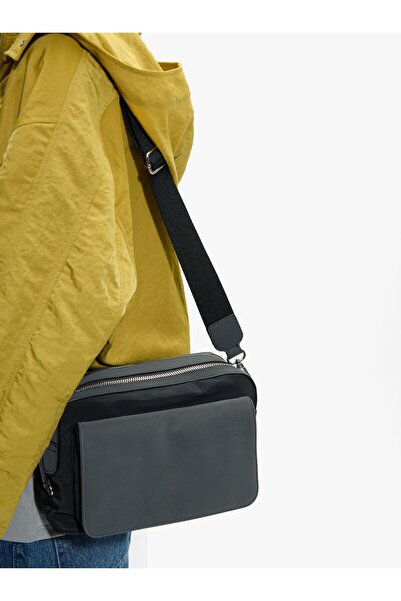 PARFOIS Kadın Kapaklı Teknik Kumaş Çapraz Askılı Çanta