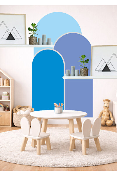 Sim Tasarım Set de autocolante de perete Boho Oval curea cu dungi cu <ne3> piese