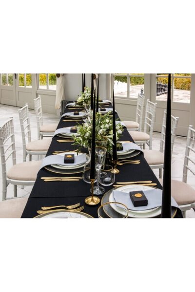 Kotonia Home Tablecloth - 200x280 cm, blackout, black, 100% Polyester